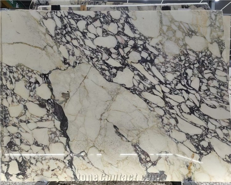 Calacatta Violet White Marble Stone Dinning Table Top