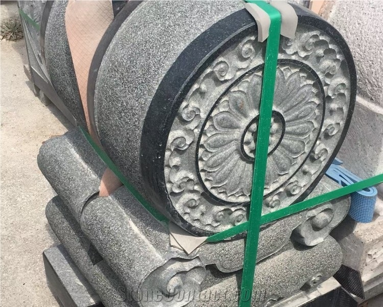 Chinese Courtyard Gate Large Drum Stone Carving BAO GU SHI
