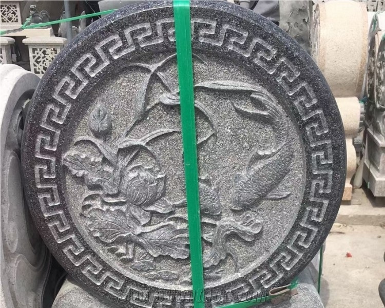Chinese Courtyard Gate Large Drum Stone Carving BAO GU SHI