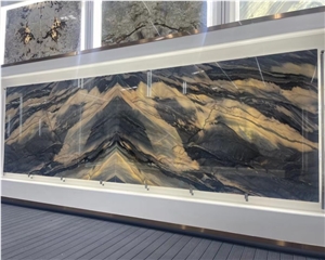 Dream Blue Quartzite Slab For Villa Background Wall Design