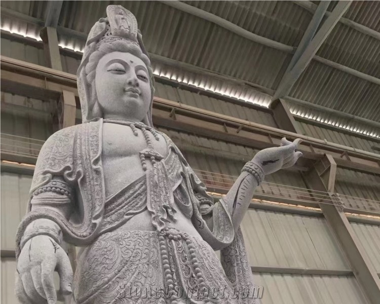 Hand Carved Natural Marble Stone Sculpture Buddha Statue