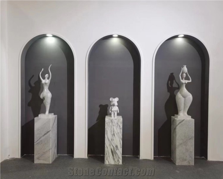 Hand Carved Natural Marble Stone Sculpture Buddha Statue