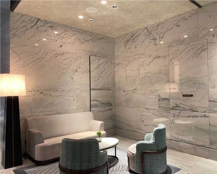 Infinity White Quartzite Slab Wall Tiles