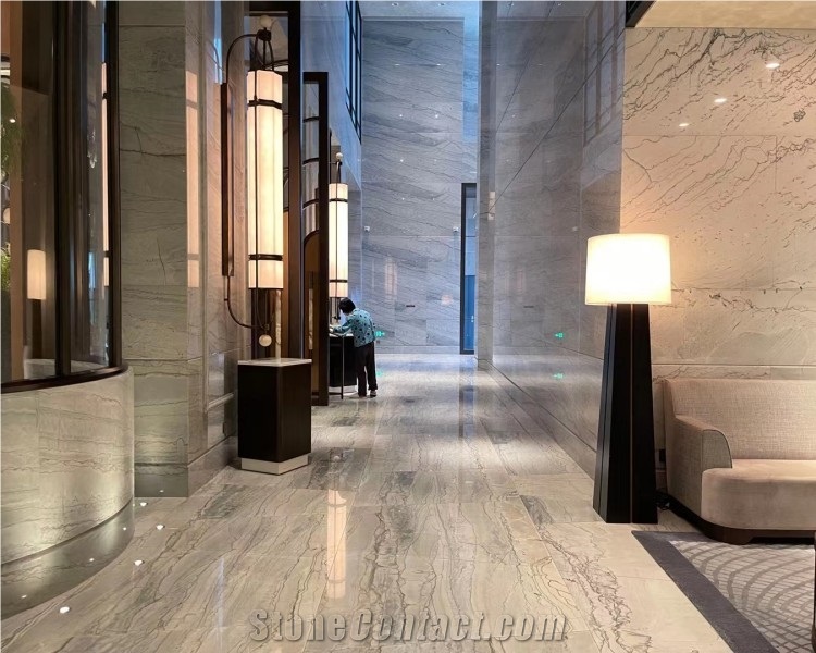 Infinity White Quartzite Slab Wall Tiles