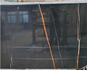 Natural Black Stone Noir Aziza Marble Slab