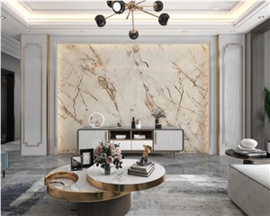 Natural White Roma Quartzite Slab Wall Flooring Tile
