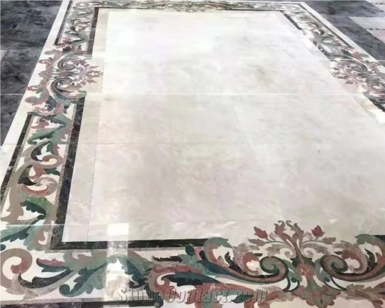 Stone Floor Marble Wall Medallions Waterjet Pattern Tiles