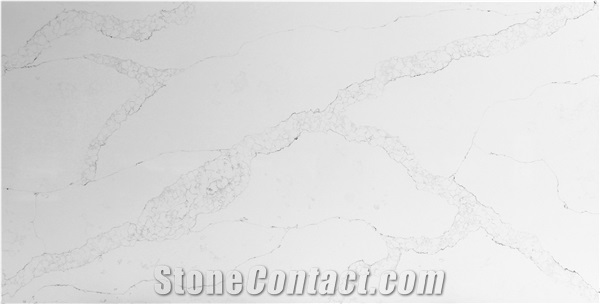 Calacatta Emporia Quartz Slabs Artificial Carrara White