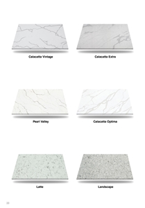 Calacatta Emporia Quartz Slabs Artificial Carrara White