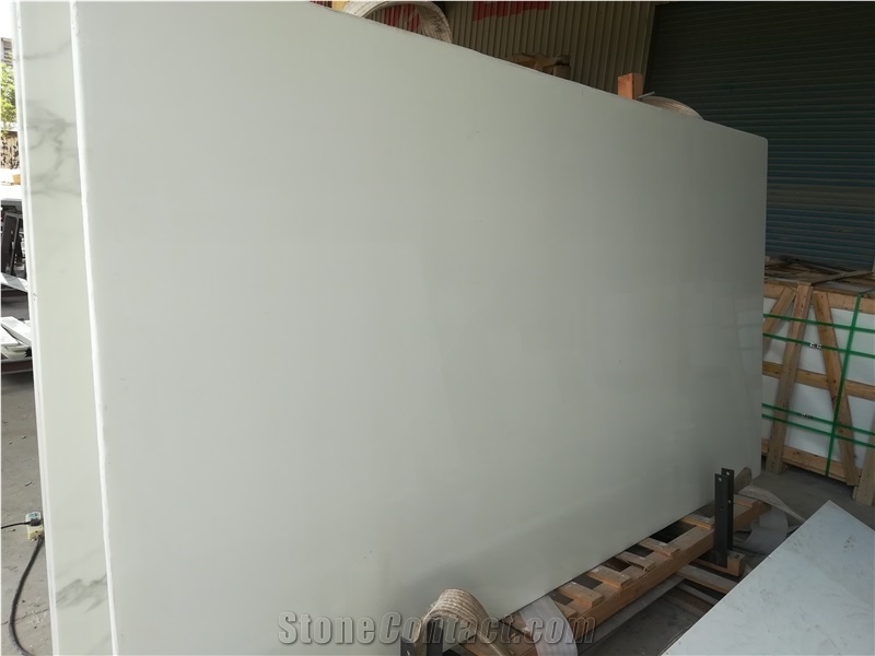 Pure White Nano Glass Slab, Crystallized Glass Stone Slab