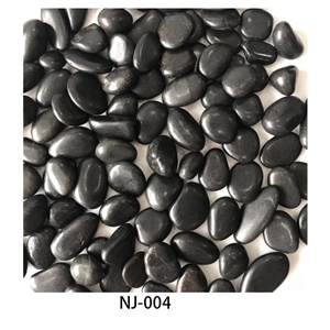 High Polished Black River Pebble Stone