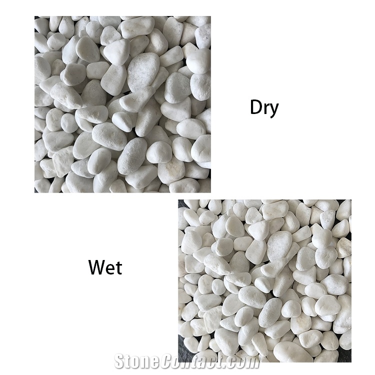 Snow White Pebble Stone DL-001 Tumbled Stone