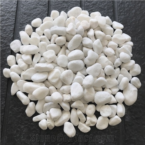 Snow White Pebble Stone DL-001 Tumbled Stone