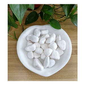 Snow White Pebble Stone DL-001 Tumbled Stone