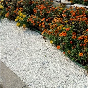 Snow White Pebble Stone DL-001 Tumbled Stone