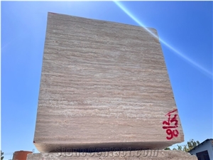 Cream Travertine Blocks Type A,(Persian, Iran)