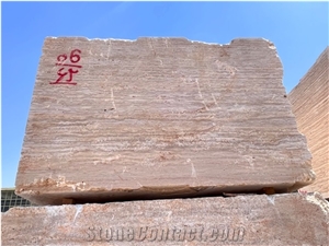 Cream Travertine Blocks Type A,(Persian, Iran)