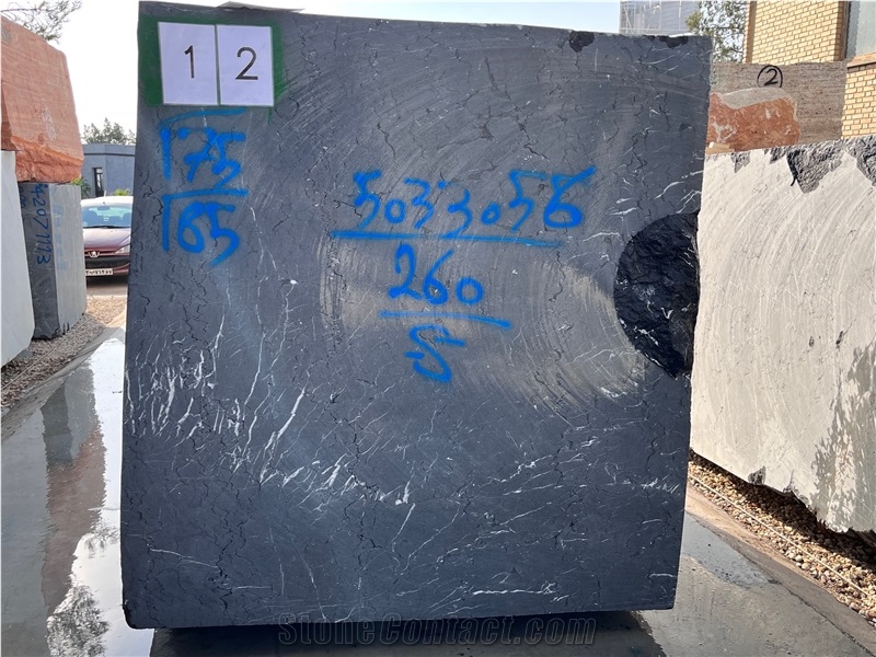 Nero Marquina Persian Black Marble Block