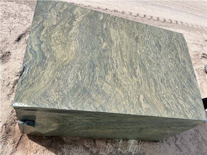 Picasso Green Granite Block (Iran, Persian)