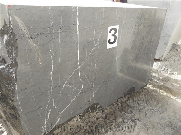 Pietra Grey Marble Block (Persian ,Iran)