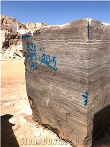 Silver Travertine Block Type T (Persian, Iran)
