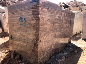 Silver Travertine Block Type T (Persian, Iran)