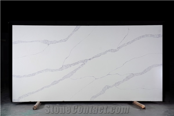 Artificial Stone Calacatta White Quartz Slab