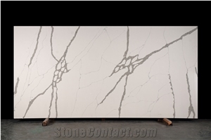 Artificial Stone Calacatta White Quartz Slab