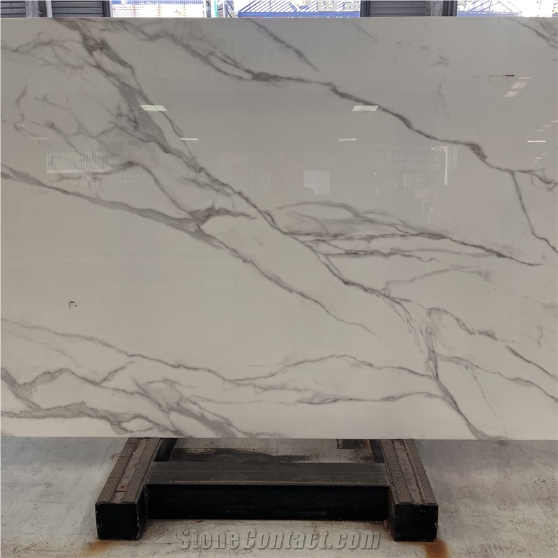 Artificial Stone Nano Glass White Slabs For Interior Wall