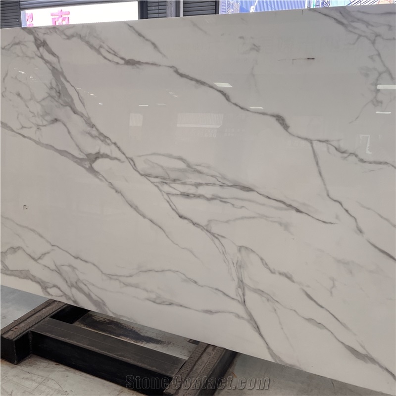 Artificial Stone Nano Glass White Slabs For Interior Wall