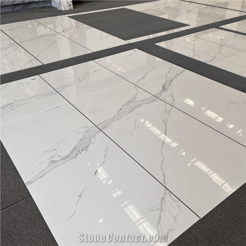 Best Selling Calacatta White Sintered Stone Tiles For Wall