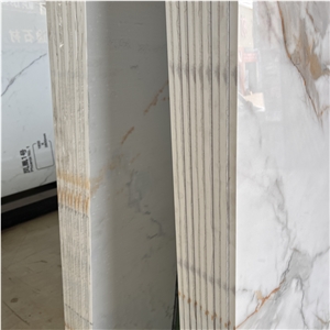 Calacatta Gold Nano Stone Slab For Home Floor And Wall Decor