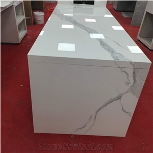 Calacatta White Sintered Stone Countertop For Kitchen Decor