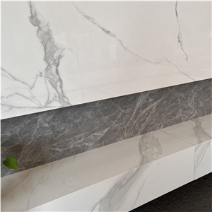 Calacatta White Sintered Stone TV Background Wall For Home