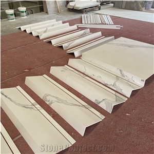 Customized Sintered Stone Stairs Interior Spiral Stairs
