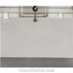 Factory Price Artificial Stone White Quartz Stone Slab Wall