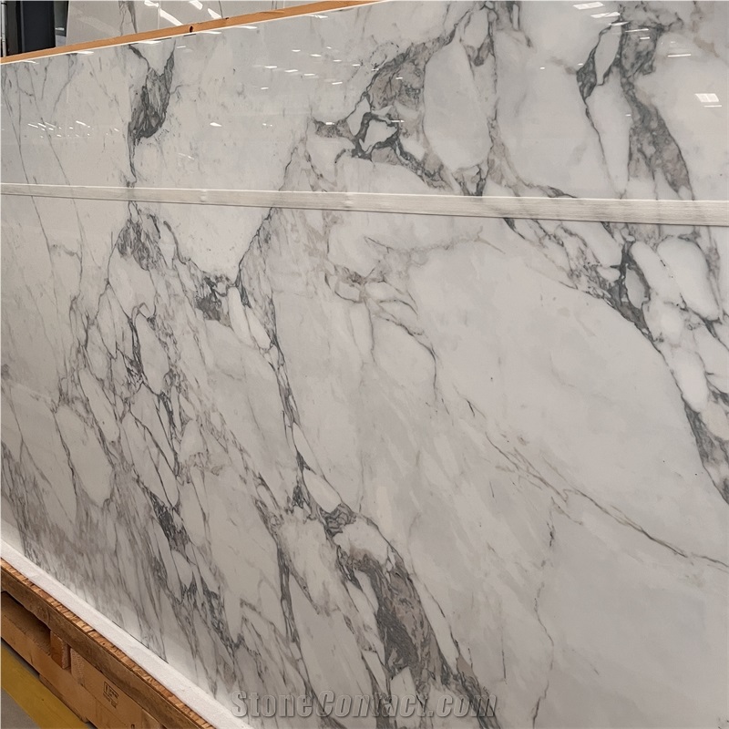 High Polished White Sintered Stone Slabs Interior Wall Decor