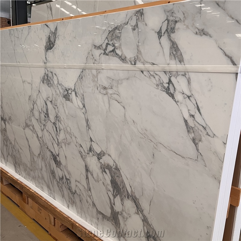 High Polished White Sintered Stone Slabs Interior Wall Decor