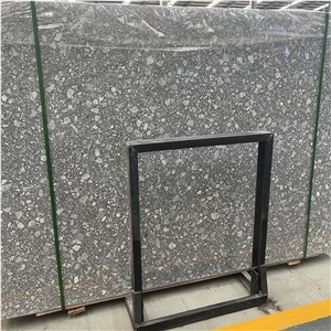 High Quality Factory Price Dark Grey Terrazzo Stone Slabs