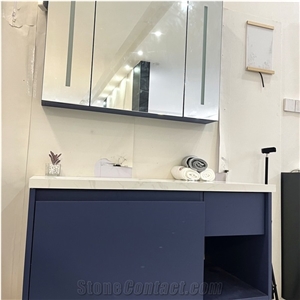 Hot Sale Sintered Stone Vanity And Mirror For Bathroom Decor