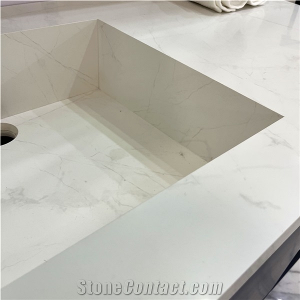 Hot Sale Sintered Stone Vanity And Mirror For Bathroom Decor