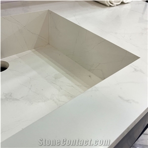 Hot Sale Sintered Stone Vanity And Mirror For Bathroom Decor