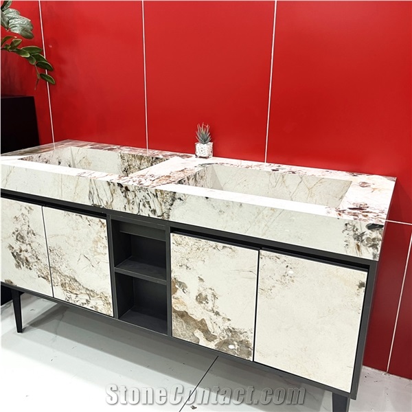 Hot Sales Bathroom Vanity Cabinet Sets Luxury Sintered Stone