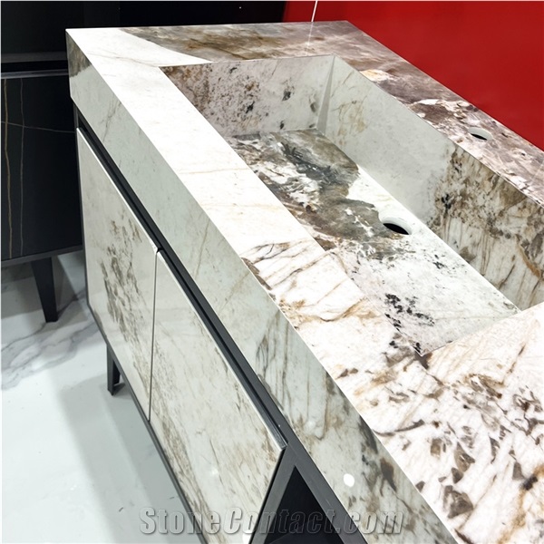 Hot Sales Bathroom Vanity Cabinet Sets Luxury Sintered Stone