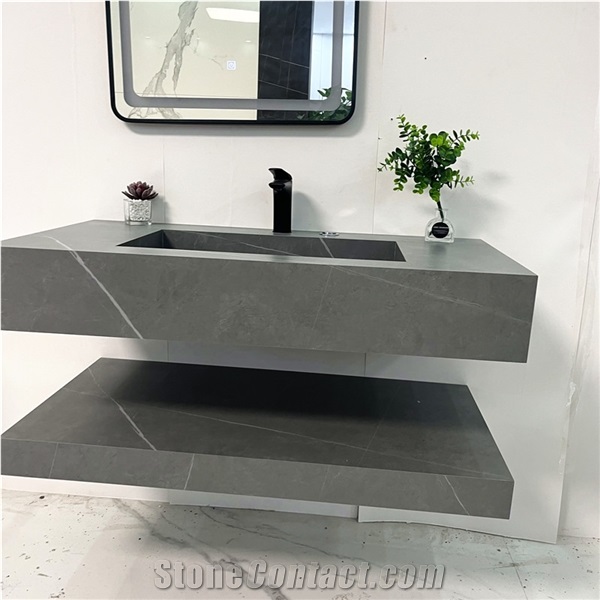 Hotel Home Hse Modern Honed Sintered Stone Bathroom Vanity