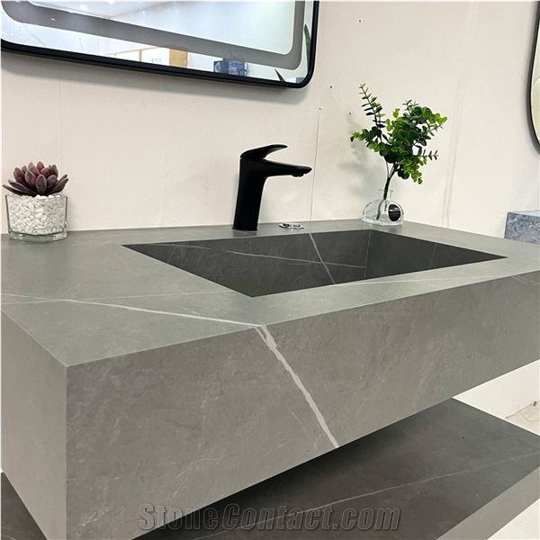 Hotel Home Hse Modern Honed Sintered Stone Bathroom Vanity