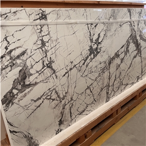 Modern Design Lilac White Sintered Stone Slab For Wall Decor