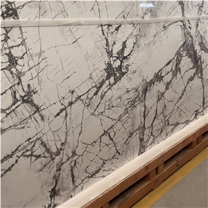 Modern Design Lilac White Sintered Stone Slab For Wall Decor