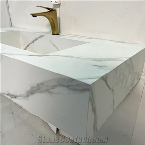 Modern Luxury Sintered Stone Vanity Bathroom Sink For Hotel