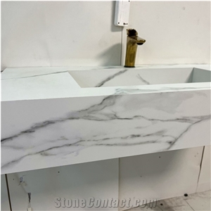 Modern Luxury Sintered Stone Vanity Bathroom Sink For Hotel